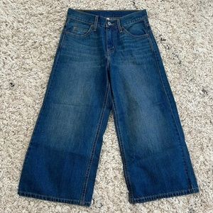 Levi's Cropped Wide Leg Jeans